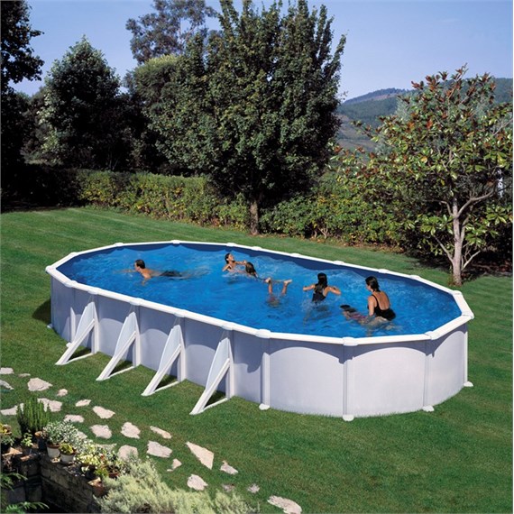 Gre - Piscina Pacific Ovalada Imitación Madera Tamaño piscina